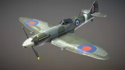 WW2 British Fighter Aircraft Spitfire