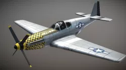 WW2 US Fighter Aircraft P51 Mustang