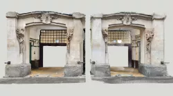 Art Nouveau portal - mesh vs point cloud