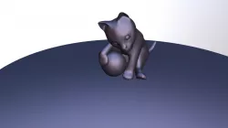 Chaton avec sa balle