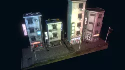 Cyberpunk Street Scene And Pack
