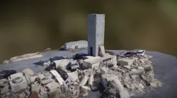 FIG 3D Model Main Rubble Pile Textured Mesh