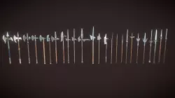 Halberds and spears