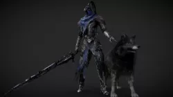 Knight Artorias and Great Grey Wolf Sif