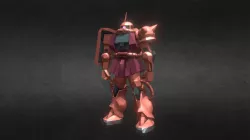 Low-Poly MS Gundam MS-06S Char's Zaku II