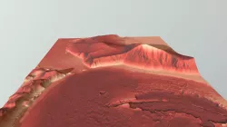 Mars, Lava Vent in Red