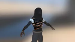 Medieval Rogue assassin T pose (Low Poly)