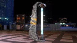 Sci Fi / Cyberpunk Street Light (Low-poly)