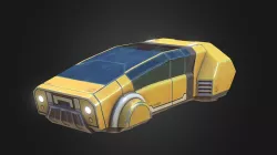 Yellow Hovercar