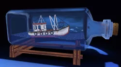 3d Pixel Art Fishing Boat