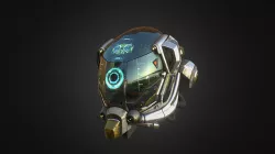 Battle Damaged Sci-fi Helmet - PBR
