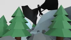 Dragon melting the wall