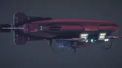 Dystopian Cyberpunk Airship