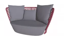 Faye Bay Beach Sofa Cranberry & Gray - 703587