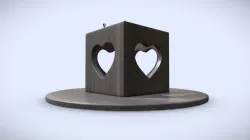 Heart Wooden Decoration Box