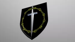 Heraldry Shield Silver Sword