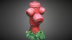 Red Fire Hydrant (old) - Scan