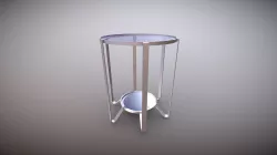 side table metal glass