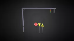 Street Signs & Stoplight