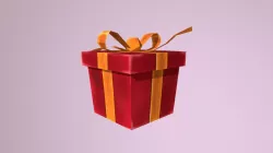 Stylised Christmas Present - Hand Painted