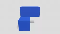 Tetris 3D Figura Azul