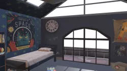 A non-profit VR Game: Future Me room's set