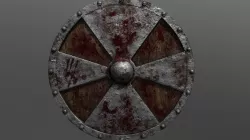 Battle Damaged Viking Shield