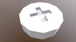 Cross screw head
