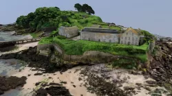 Drake's Island in Plymouth Sound UK