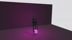 enderman holding a block