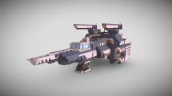 Retro Voxel Spaceship