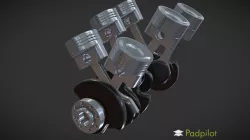 V6 Engine Animation