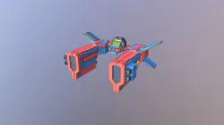 Voxel spaceship - Lightning06