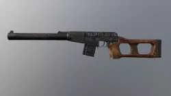 VSS Rifle w/o the scope. Low Poly & Game Ready!