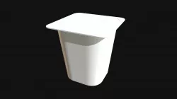 Yogurt square cup closed