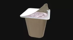 Yogurt square cup open