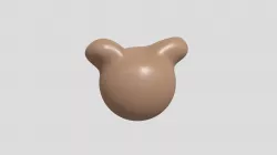3D Sketchbook 3 Bear Head Sculpture