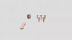 Bench, barrow and fence
