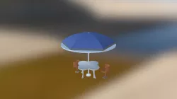 Coffee Table with the Umbrella