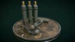 Gas Tanks set. Intact & Exploded. Lowpoly