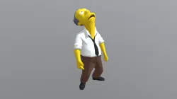 Gil Defeated (animated) simpsons