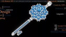 Jewelry. Key Pendant - 3D CAD
