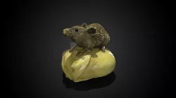 Rat on persimmon netsuke - better color