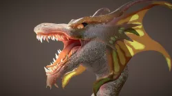 Snarly Dragon Bust
