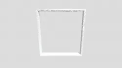 wooden frame mirror high-poly
