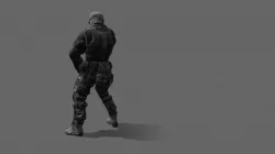 An enemy urinates