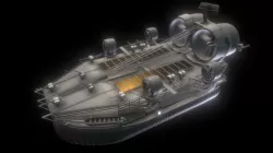Big Hovercraft High-poly with Animations