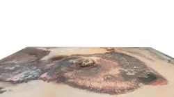 Dallol volcano,crater lake,map,landscape