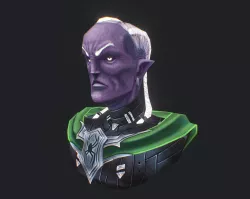 Drow Male Bust
