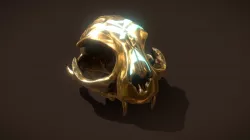 Gold Cat Skull Relic